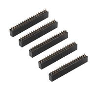 2x20 Pcb Header Female Mail 40 Pin Female Gpio Header For Raspberry Pi Dual Row Straight Socket Pin Strip With 2.54mm Pitch Perfect For Prototyping And Breadboard Projects