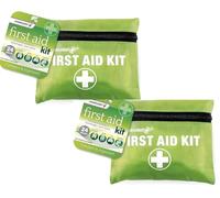 2x24 Piece First Aid Kit Compact Portable Emergency Medical Pouch for Home Office Travel Car Camping Workplace Safety Kit - Bundled by Smart Cutie