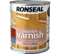 2X250ml Quick Dry Satin Interior Varnish - Medium Oak
