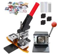 2x2in Photo Magnet Maker Machine, Square Button Maker Machine-with 100 Consumables 1Paper Cutter-Acrylic and Cardboard Materials Compatible
