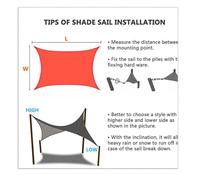 2x2m / 2.5x2.5m / 3x3m Rectangular Shade Sail for Outdoor Garden, Camping & Balcony - UV-Resistant Polyester Sunshade Awning with Reinforced Corn(2.5 * 2.5)