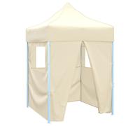 2x2m Pop Up Gazebo Party Tent Steel Marquee Canopy with 4 Sidewalls White