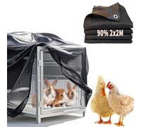 2x2M Rabbit Hutch Cover Outdoor, UV 90% Sun Shade Clothes for Pet Cage Chicken Coop Cover for Guinea Pig Bunny Chicken Duck and Other Small Animals