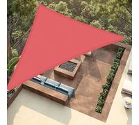 2x2m UV-Blocking Permeable Triangle e Sail Canopy, Red Outdoor Patio ning for Backyard, Garden, Porch - Reced Corners for ili