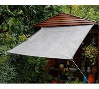 2x2M Waterproof Sun Sail Canopy - Durable 400D Polyester Triangle with Grommets & Ropes for Garden, Patio, Camping & Outdoor UV Protection - Light Grey