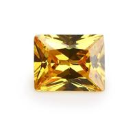2X3-10X12mm 5A Rectangle CZ Stone Various Color Cubic Zirconia Loose Synthetic Gems For Jewelry Golden Yellow 9x11mm 20pcs