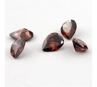 2X3-10X14mm 5A Pear Shape CZ Stone Cubic Zirconia Loose Synthetic Gemstones For Jewelry Making Coffee Color 6x8mm 20pcs