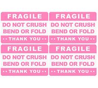 2x3 inch 100pcs Pink White Do not Crush Bend or Fold Shipping Sticker