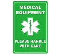 2x3 inch 8pcs Medical Equipment Alert Please Handle with Care Stickers