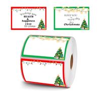 2x3 inch Christmas Themed Direct Thermal Labels Color Coding Dot Labels for Thermal Label Printer Holiday Lights Ornaments Shipping Label Printer for Xmas New Year Party Business 250 Pcs Per Roll