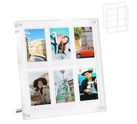 2x3 Mini Polaroid Picture Frames for Fujifilm Instax Mini/Square Film, Acrylic Fridge Magnetic Photo Frame, Instax Floating Collage Frame for Fridge and Desktop, Polaroid Picture Display Holder