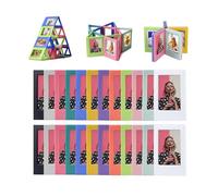2x3 Small Magnetic Photo Frame for Refrigerator,Personalised Colorful Magnetic Mini Picture Frames for Fujifilm Instax Mini 12 11 99 90 40 9 8 7 EVO 3 Inch Films, for 54x86mm Pictures (24)