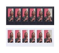 2x3 Small Magnetic Photo Frame for Refrigerator,Personalised Magnetic Mini Picture Frames for Fujifilm Instax Mini 12 11 99 90 40 9 8 7 EVO Films, for 54x86mm Pictures (12, 6 Black +6 White)