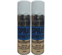 2x300ML Heavy Duty Adhesive Glue Spray For Fabric Carpet Multipurpose