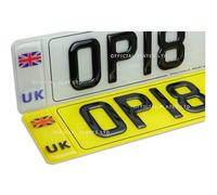 2x3D Gel Badge with UK Union Jack Flag for Number Plates - Valid for driving in EUROPE