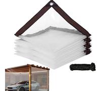 2x3M Clear Tarpaulin,Transparent Waterproof Tarp Resistant UV Protection | Tarpaulin Waterproof with Eyelets 3 x 1 m,Tarp Cover Sheet for Outdoor Garden Furniture Pool Car Pet Run,2x5m