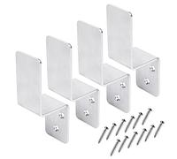 2x4 Barricade Brackets (4 pcs) - Drop Open Bar Holder Steel Z Bracket for 2 by 4 Lumber as Security Reinforcement, Door Jammer, Tool Hanger for Home, Barn, Shed, Garage, Gate