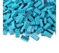 2x4 Bricks Medium Azure 320 Pieces Parts Classic Building kit Creative Play Set Basic Blocks Toy Accessories Compatible with 3001 Major Brand