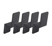 2x4 Door Barricade Brackets Heavy Duty Metal Drop Open Bar Security Door Lock Bracket | Door Barricade Closed Bar Holder with Pin Hole | Easy and Effective Security Measure (4)