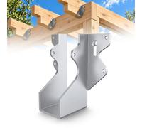 2x4 Joist Hanger Thicker 14 Gauge Galvanized Steel 12 Pcs | LU24 Double Shear Face Mount Joist Hanger,Hurricane Ties for Rafters Tie Brackets Great for Floor Deck and Ceiling Joists