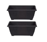 Whitefurze 40cm Venetian Window Box, Black