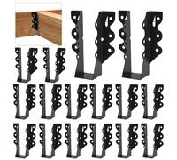 2x6 Joist Hanger,16 Pack 20 Gauge Q235B Steel Face Mount Joist Hangers,Hurricane Ties for Rafters, Black Powder Coating Rafter Ties Brackets