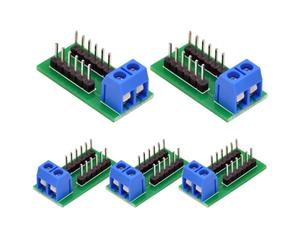 2x6 Position Pre-Soldered PCB Terminal to Row Header Adapter, 2.54 Mm Connector Board for Prototype Circuit Setup Projects Boards