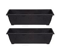 Whitefurze 60cm Venetian Window Box, Black