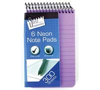 2X76x126mm Neon PP Cover Notebook (Pack of 6)
