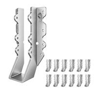 2x8 Joist Hanger Thicker 14 Gauge Galvanized Steel 12 Pcs | LU24 Double Shear Face Mount Joist Hanger,Hurricane Ties for Rafters Tie Brackets Great for Floor Deck and Ceiling Joists