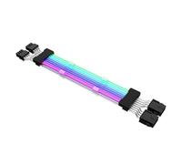 2x8 Pin RGB GPU Cable, RGB PSU Cables Extensions, 5V 3Pin 4 Sided ARGB GPU Power Extension Cable Black, 360 ° Illumination, Programmable Custom 16 Million Colors