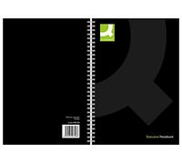 2XA5 Wirebound Hardback Book - Black, Pack of 3