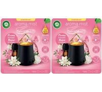 2xAir Wick Aroma Essential Oil Mist Kit, Diffuser & Refill - Peony & Jasmine