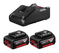 2Xbosch 18V 6.0Ah Batteries Li-Ion Cordless 6Ah Coolpack & Gal18V40 Fast Charger