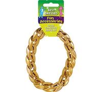 2XChunky Gold Gangster Pimp Bracelet Mens Fancy Dress Jewelery