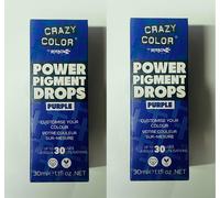 2xCrazy Color Power Pigment Drops Semi Permanent Shade Tone - Purple