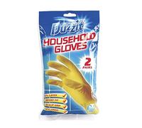 2XDuzzit Household Gloves, rubber gloves, 2 pairs, MEDIUM