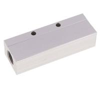 2xG 1/2'' x 3xG 1/4'' Aluminium Distributor Block One-sided 16 Bar