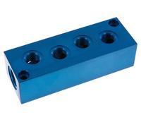 2xG 3/4'' x 8xG 1/2'' Aluminium Distributor Block One-sided 16 Bar