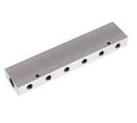 2xG 3/8'' x 12xG 1/8'' Aluminium Distributor Block Double-sided 16 Bar