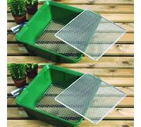 2xGarland 2 In 1 Garden Potting Soil Sieve Riddle 6mm & 12mm Removable Mesh Grid