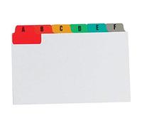 2xGuide Cards Reinforced A-Z 203x127mm White with Tabs Multicoloured