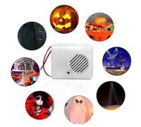 2XHalloween Sound Sensor with LED Lights, Halloween Horror Scream Sounder, Spooky Halloween Sound Effects Machine Props for P-arty Decor, Voice Activated Ghost Screaming Sounder for Escape Room Prank