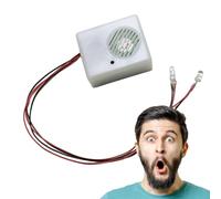 2XHalloween Sound Sensor with LED Lights, Halloween Horror Scream Sounder, Voice Activated Ghost Screaming Sounder for Escape Room Prank, Spooky Halloween Sound Effects Machine Props for P-arty Decor
