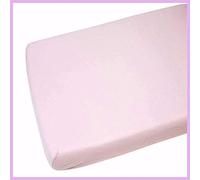 2xJersey 100% Cotton Fitted Sheet Suits Junior Cot Bed 160x70 cm (Pink)