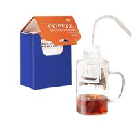 2XK-NOV Coffee Filter Papers, Hanging Ear Drip Coffee Bags, 75 x 90mm Disposable Coffee Filters, Fits Most Cups, Coffee Filters for Camping, Library, Travel, Home, Office (Pack of 100)