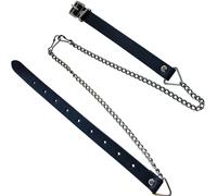 (2XL - 48" - 58") Sporran Chain Only Antique Finish with Leather Straps and Buckle 6 Sizes Highland Dress Clothing Accessories for Men Scottish Mens Wear