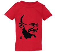 (2XL / 6T / 5-6 YO) Mahatma Gandhi Hindi Indian Hero Red T-Shirt Tee Tops Baby Toddler Kids Boy Girl