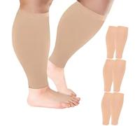 2XL-7XL Plus Size Calf Compression Sleeve for Men & Women Knee High Leg Sleeves for Varicose Veins Circulation, Edema (3pcs-Skin, 7XL)