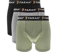 (2XL, Assorted) Farah Mens Karlos 3 Pack Elasticated Underwear Boxers Boxer Shorts - Assorted